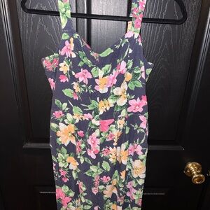 Old Navy Black and Green Floral Blouse